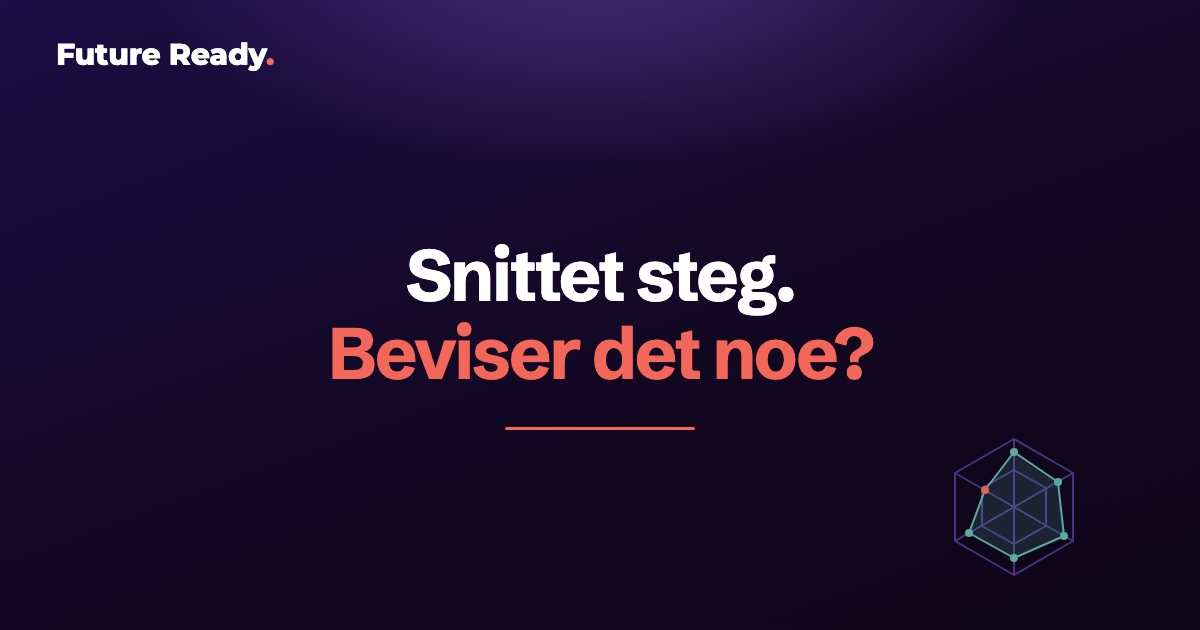 Ferdighetsradar der den trente gruppen sammenlignes med en referansegruppe.