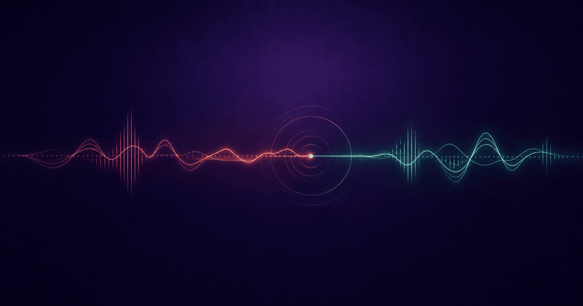 A coral conversation waveform becoming a stronger teal waveform at one repaired coaching gap.